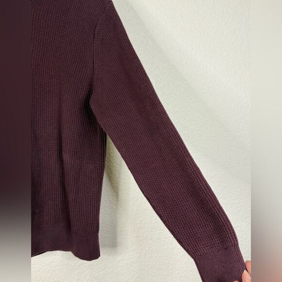Gap 100% Cotton quarter zip waffle pull over Casual Preppy Academia Office - Picture 4 of 8